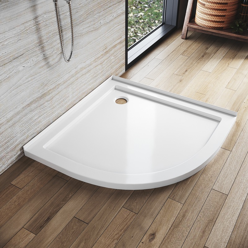 Buy ELEGANT Curved Durable SMC Construction Shower Base Tile Over