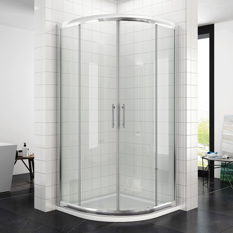 Elegant Curved Shower Enclosure And Standard Base Nano Easy To Clean