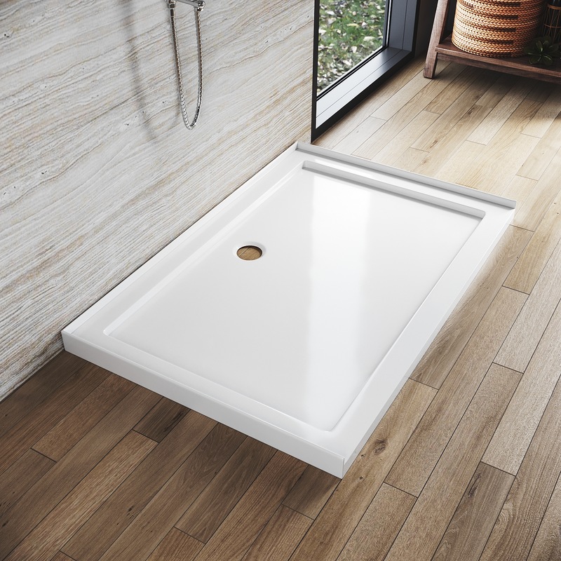 Buy ELEGANT Rectangle Durable SMC Construction Shower Base Tile Over
