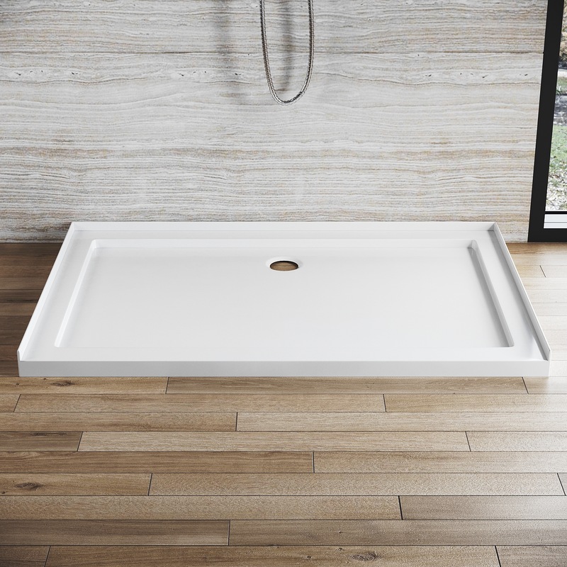 Buy ELEGANT Rectangle Durable SMC Construction Shower Base Tile Over