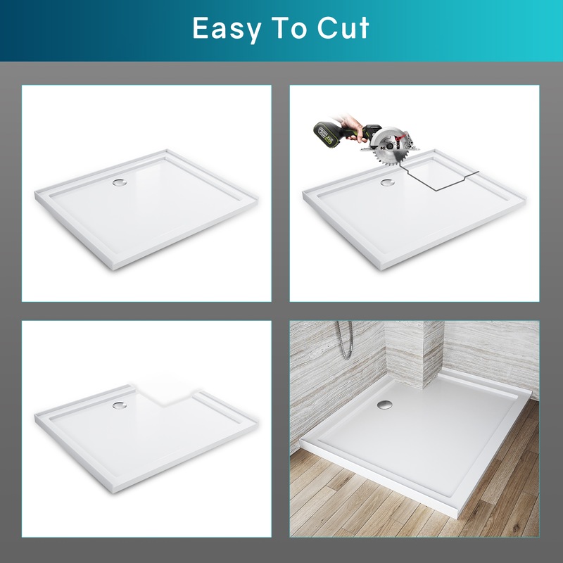 Buy ELEGANT Rectangle Durable SMC Construction Shower Base Tile Over