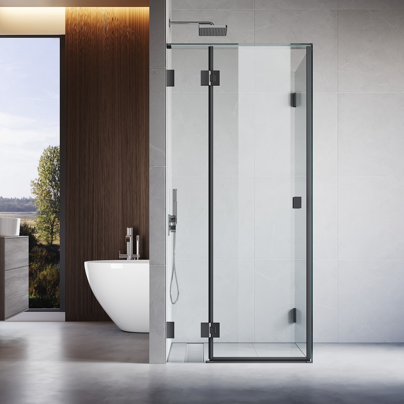 Buy ELEGANT Shower Enclosure, Pivot Door with Side Panel Shower Screen