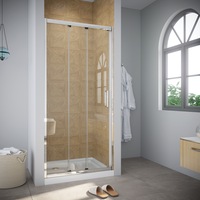 ELEGANT Sliding Shower Door for Bathroom 3 Panels Tempered Glass Bath Screen