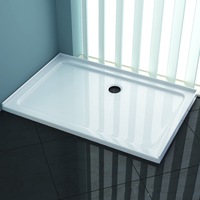 ELEGANT Rectangular Durable Acrylic Fiberglass Shower Base 1215x765mm