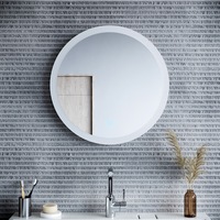 ELEGANT 620x620mm Touch Switch Round Back&Front LED Light Bathroom Mirrors