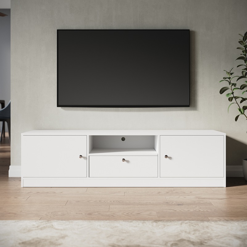 Buy ELEGANT TV Entertainment Unit Locker white MyDeal
