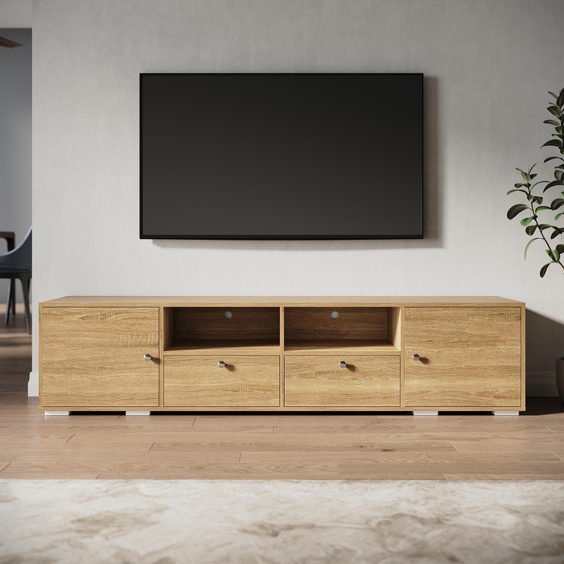 Buy TV Entertainment Unit Simple&Practical Locker Oak MyDeal