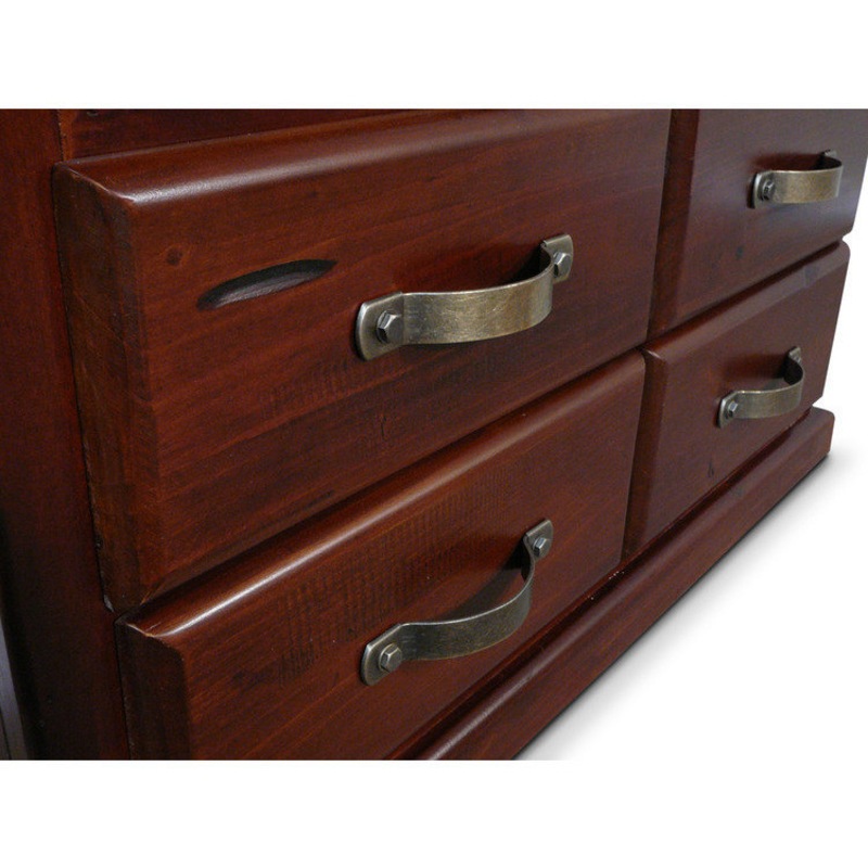 Buy Jamaica Pine 4 Drawer Bookcase Standing Shelf 2m MyDeal