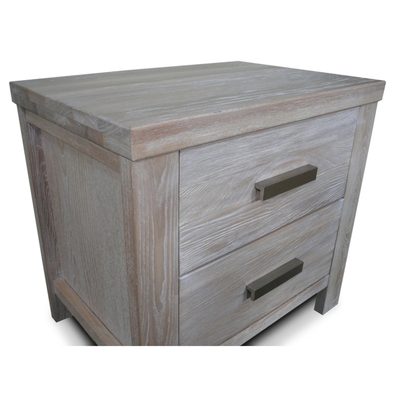 Buy Avalon Whitewash Hardwood Bedside Table MyDeal