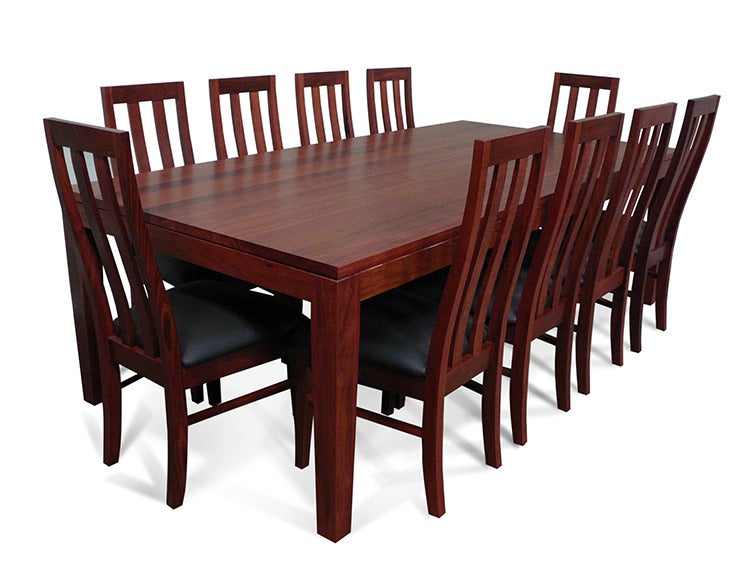 Hamilton Jarrah 2400 Dining Set with Timber Chairs