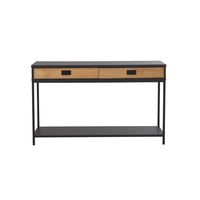 Charlie Console Table Minimalist and Sleek Entryway Table with Storage Shelf Design White