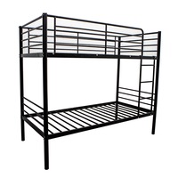 City King Single Metal Bunk Bed Frame Black