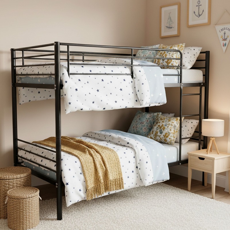 Buy City King Single/King Single Bunk Bed (Black) MyDeal