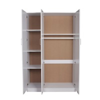 Redfern 3 Doors Combo Wardrobe With Mirror White