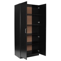 Redfern 5 Shelf Pantry Wardrobe for Kitchen and Storage Black