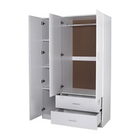 Redfern 3 Door 2 Drawer Wardrobe-White