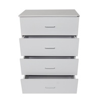 Redfern 4 Drawer Tallboy Stylish Bedroom Storage Cabinet with Smooth Drawer Slides White