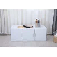 Redfern Wardrobe Topper Cabinet 1200mm White 3 Door Storage