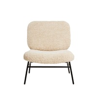Ruby Accent Chair Metal Frame 100 kg Weight Capacity Beige