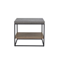 Simon End Table Modern and Durable Bedside or Side Table with Elegant Finish Dark Oak