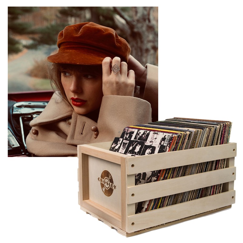 Buy Crosley Record Storage Crate & Taylor Swifts Version Red Vinyl Album Bundle MyDeal