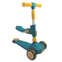 Supermax 2-in-1 Kids Foldable Scooter & Ride On - Green