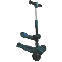 Supermax Pro Max 2-in-1 Kids Foldable Scooter & Ride On - Green
