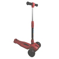 Supermax Pro Max Foldable Scooter with Flashing Wheels - Red