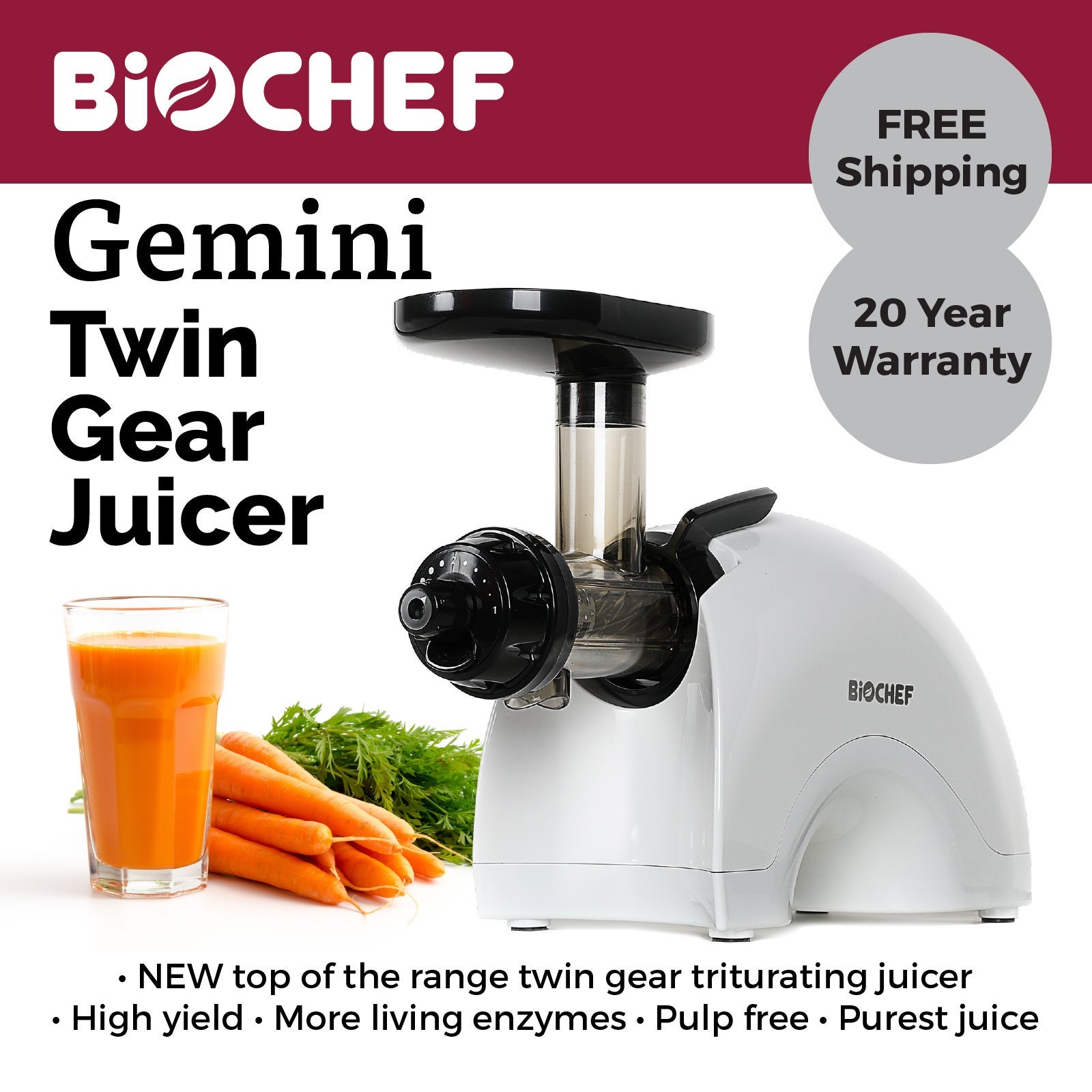 Bio chef hotsell cold press juicer