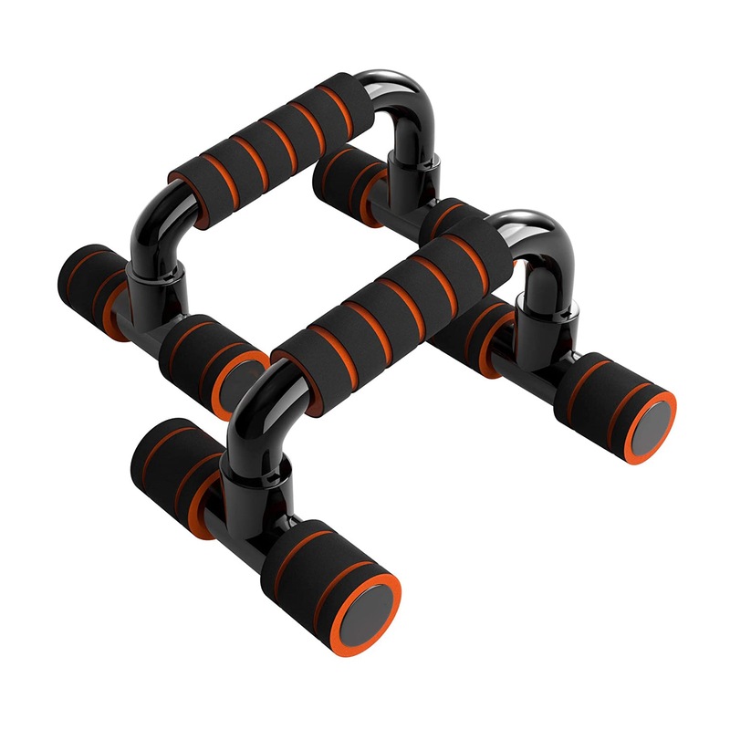 1 Pair Push Up Bars Gym Exercise Equipment Fitness Orange Fitness World Wide