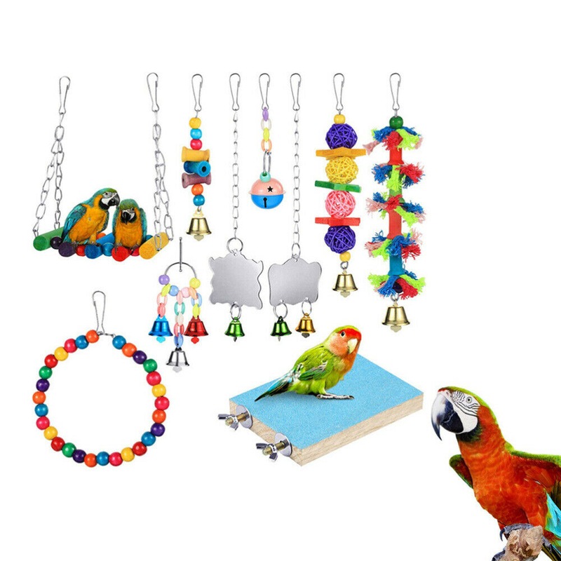 Buy 10pcs Parrot Hanging Swing Bird Cage Toys Parakeet Cockatiel Budgie