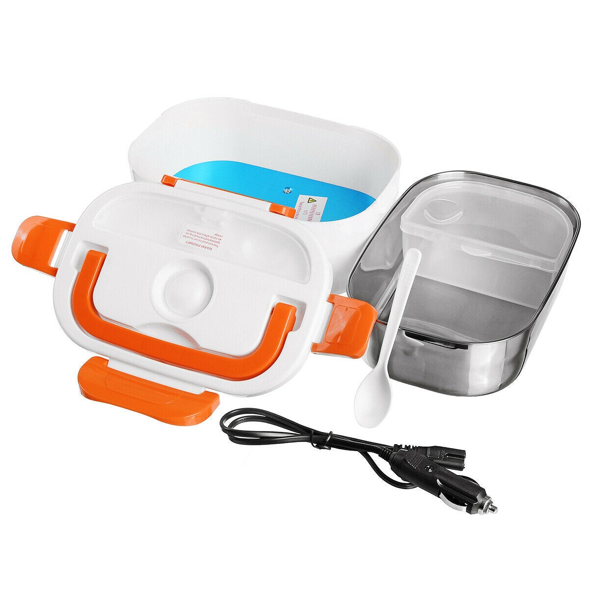 12V Portable Car Electric Heated Lunch Box Heating Bento Food Warmer Container
