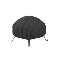210D Outdoor Round Fire Pit Cover Garden BBQ Grill Bucket Pritector Waterproof