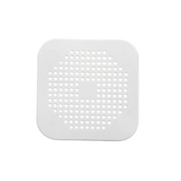 2pc Square Drain Cover for Shower Drain Hair Catcher Flat Silicone Plug for Bath
