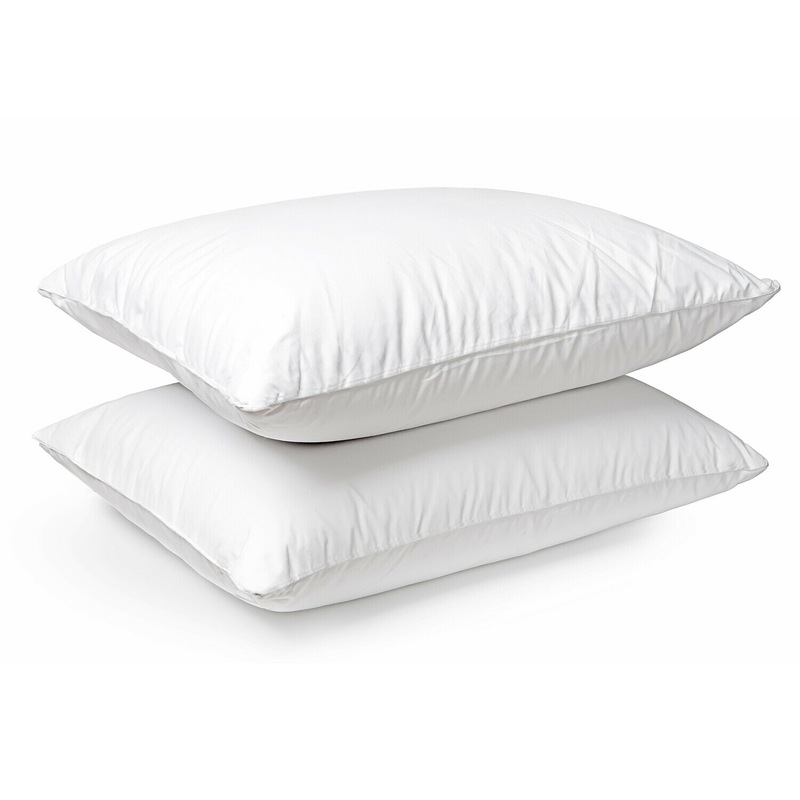 Buy 2x Standard Bed Pillows 48x73cm Firm 100 Cotton Cover Hotel