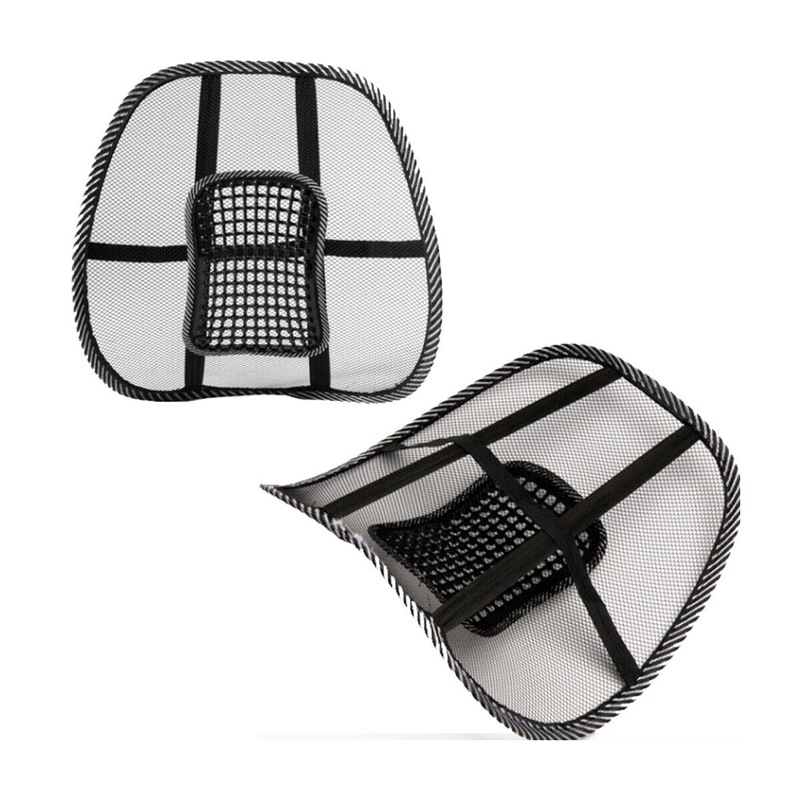 Buy 4x Mesh Lumbar Back Support Cushion Seat Posture Corrector Car