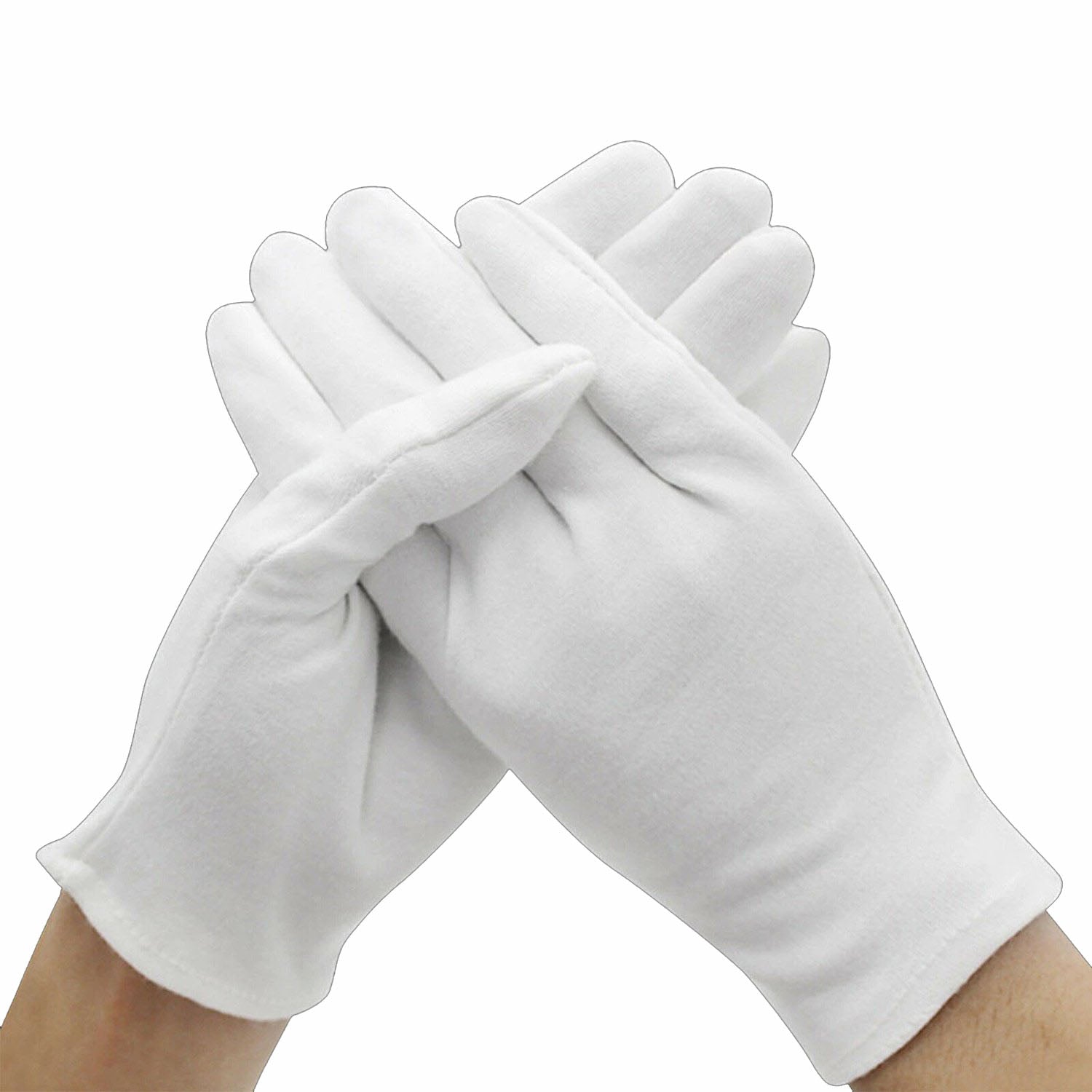 5 Pairs Hands Soft Cotton Costume Jewellery White Gloves Work Protector Handling Unbranded