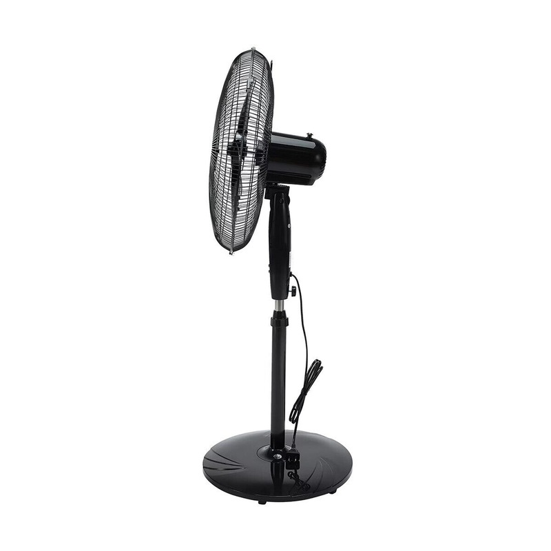 Buy 50cm Black Pedestal Fan 3 Speed Remote Tilt Oscillating Height