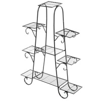 9 Tiers Indoor Outdoor Planter Shelf Metal Stand Flowers Display Rack