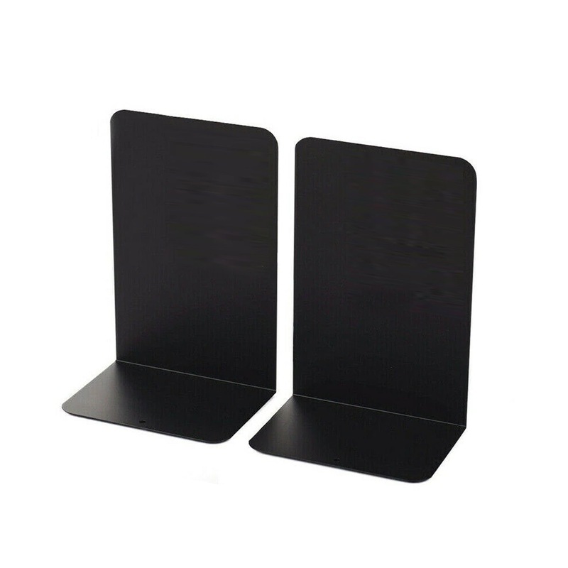 Buy Black 1 Pair Heavy Duty Metal Bookends Decorative Book Ends Office
