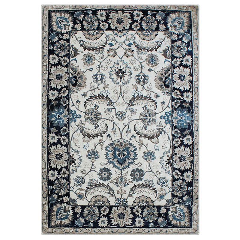 Buy Blue Cream Evanna VintageStyle Floor Area Traditional Soft Rug