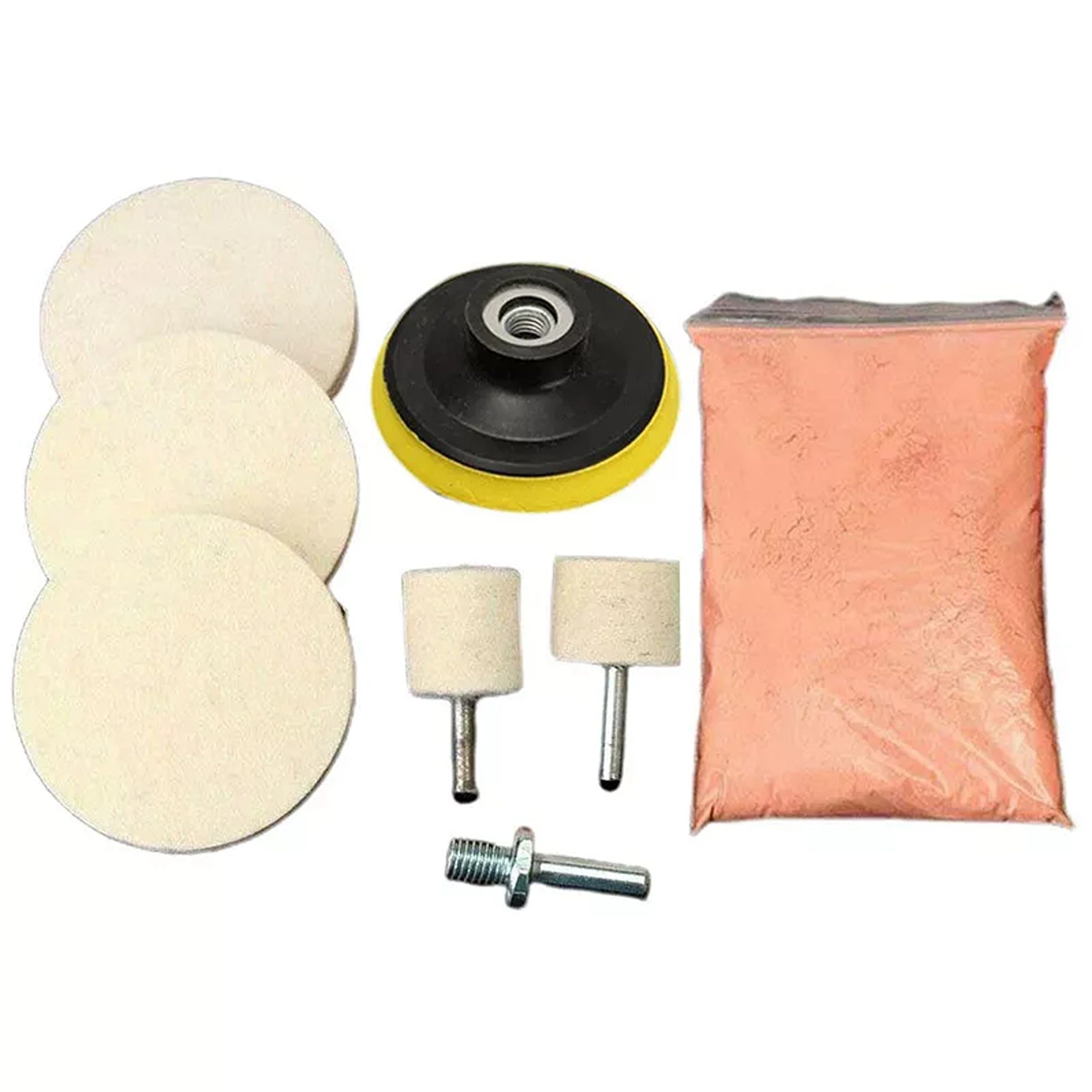 Cerium Oxide Glass Polishing Kit Windscreen Remover Felt Scratch Pad  8x