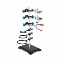Chemistry Lab Stand Set Laboratory Iron Stand Support Pole Flask Ring Clamps