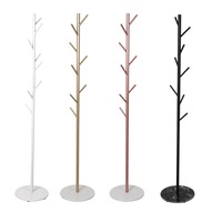 Coat Rack Hat Clothes Stand Hanger Garment Hook Tree Rail Metal Organizer