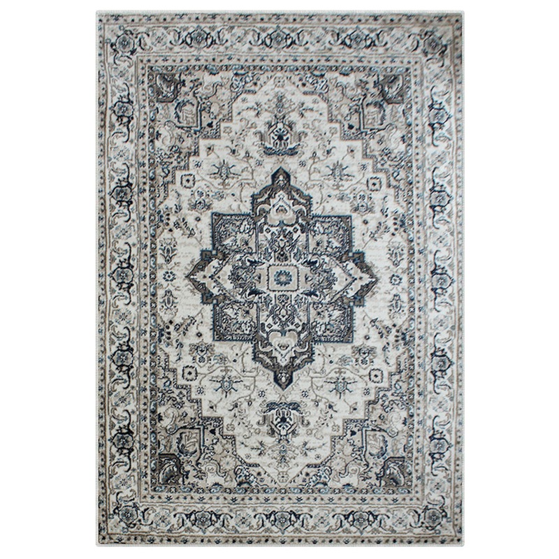 Buy Cream Blue Renna VintageStyle Floor Area Traditional Soft Rug