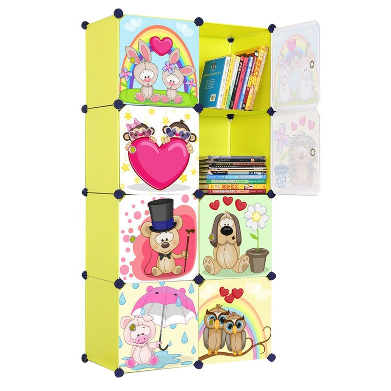 Buy DWXG Cute Kid Cartoon Cubes Storage Wardrobe Toy Book