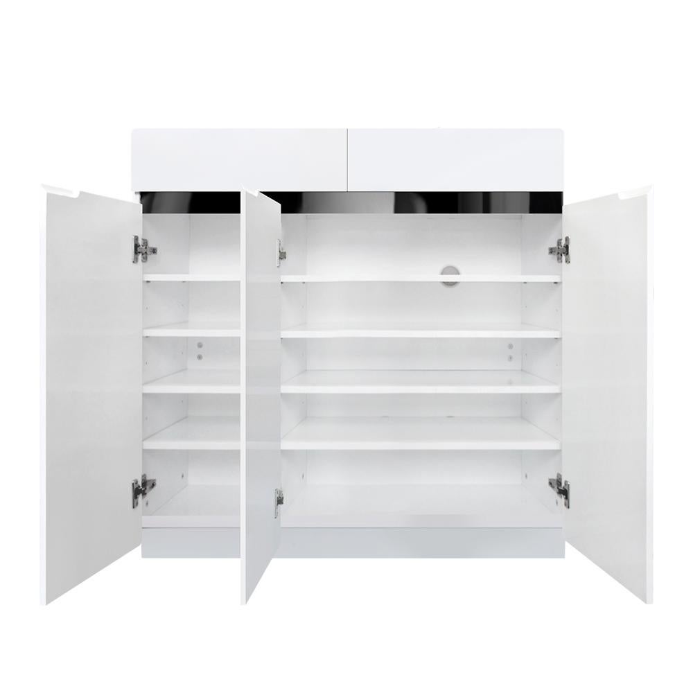 Oliandola High Gloss Shoe Rack Storage Cabinet With 3 Doors Buy Shoe Racks Cabinets 188199