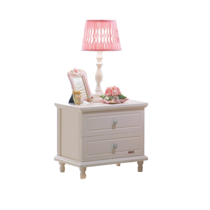 girls white bedside table