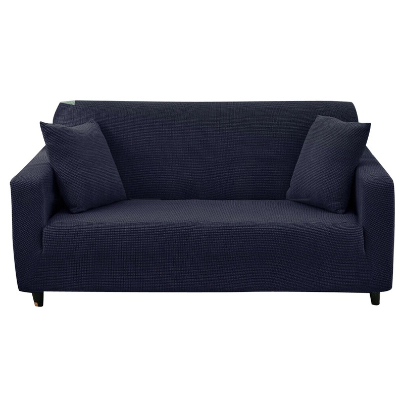 Buy Navy Sofa Cover Couch Lounge Protector Slipcovers 1/2/3/4 Seater