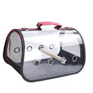 Portable Pet Bird Parrot Carrier Pet Folding Transparent Bag Travel Tote Cage